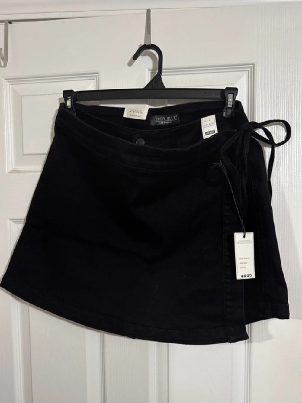 Judy Blue Black Wrap Tie Mini Skirt